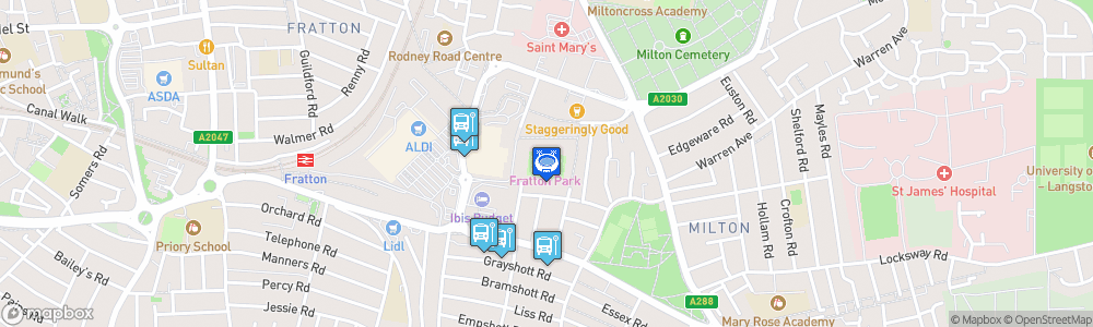 Static Map of Fratton Park