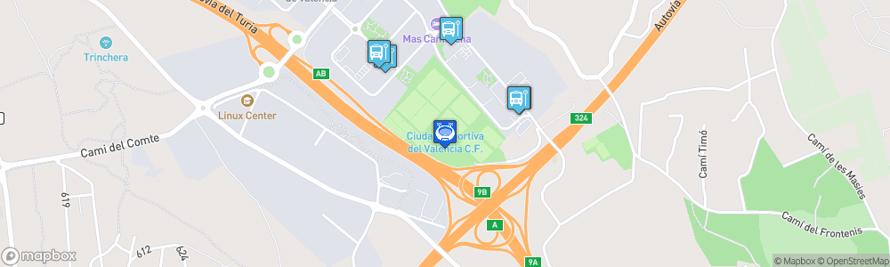 Static Map of Ciudad Deportiva de Paterna