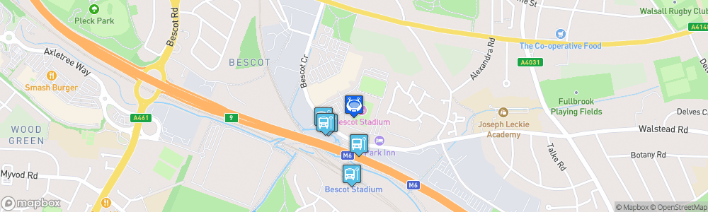 Static Map of Bescot Stadium