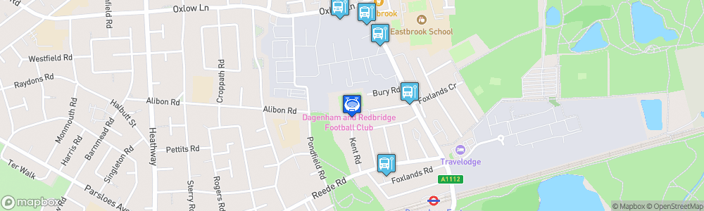 Static Map of Victoria Road - Dagenham