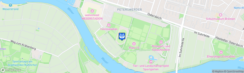 Static Map of Weserstadion Platz 11