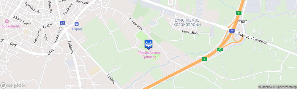 Static Map of Theodoros Kolokotronis Stadium