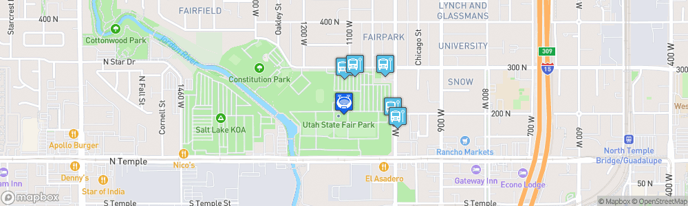 Static Map of Real Monarchs stadium