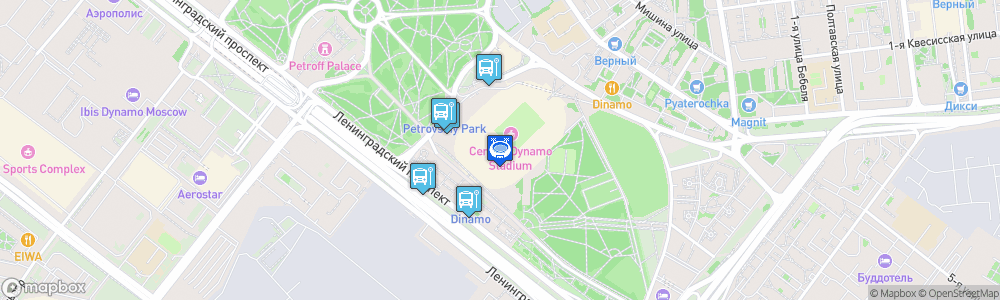 Static Map of Dynamo Central Stadium