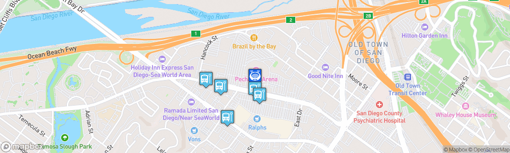 Static Map of San Diego Arena