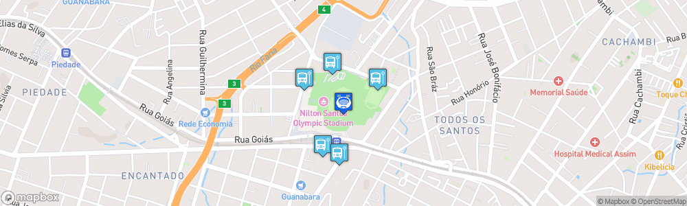 Static Map of Estádio Olímpico João Havelange