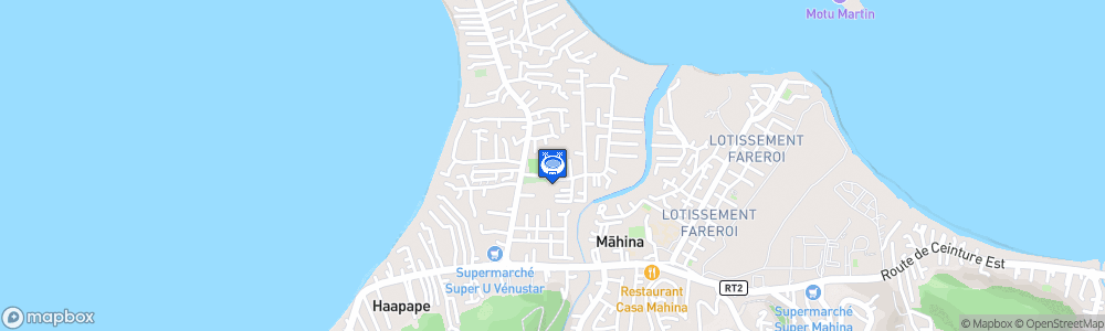 Static Map of Stade municipal de Mahina