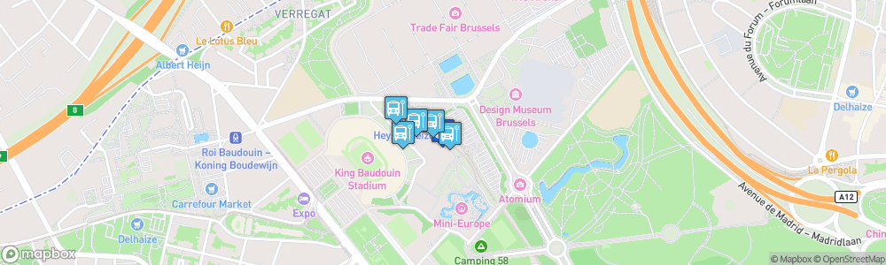 Static Map of Stade National de Belgique par La Cambre-Horta