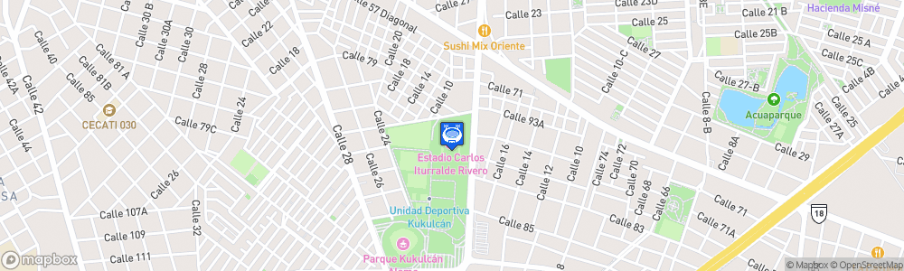 Static Map of Estadio Carlos Iturralde Rivero
