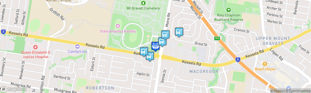 Static Map of Queensland State Netball Centre