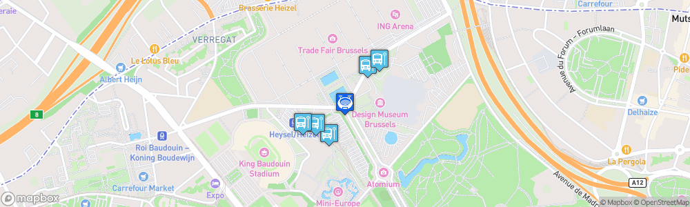 Static Map of Stade National de Belgique