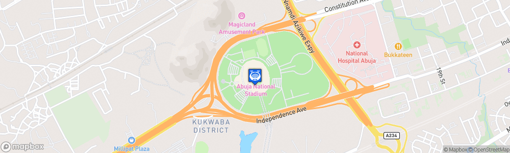 Static Map of Abuja National Stadium