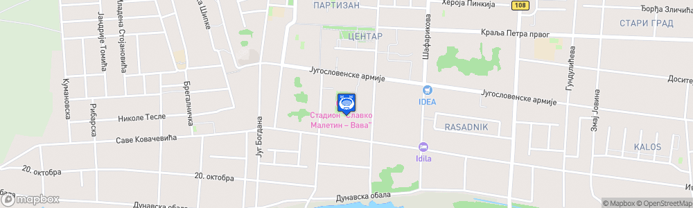 Static Map of Stadion Slavko Maletin Vava