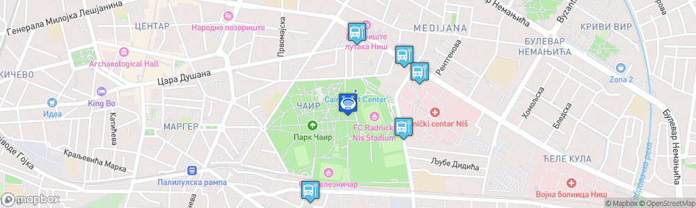 Static Map of Stadion Čair