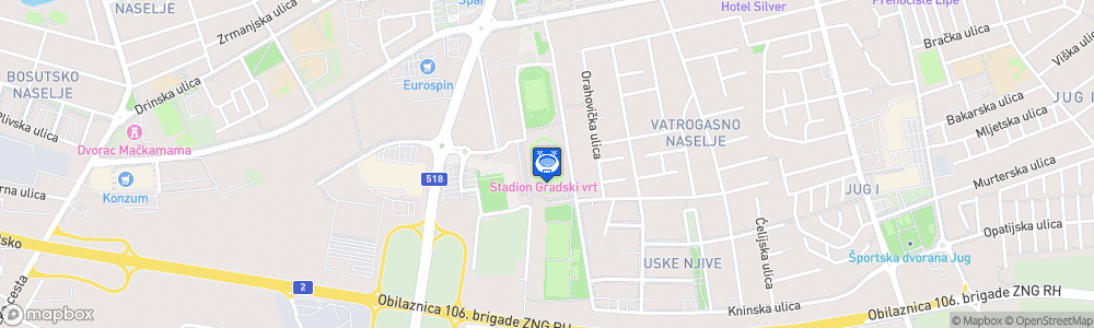 Static Map of Gradski Vrt Stadium