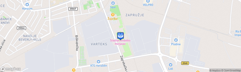 Static Map of Stadion Anđelko Herjavec