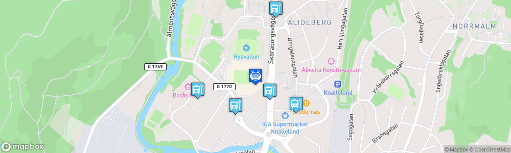 Static Map of Borås Arena