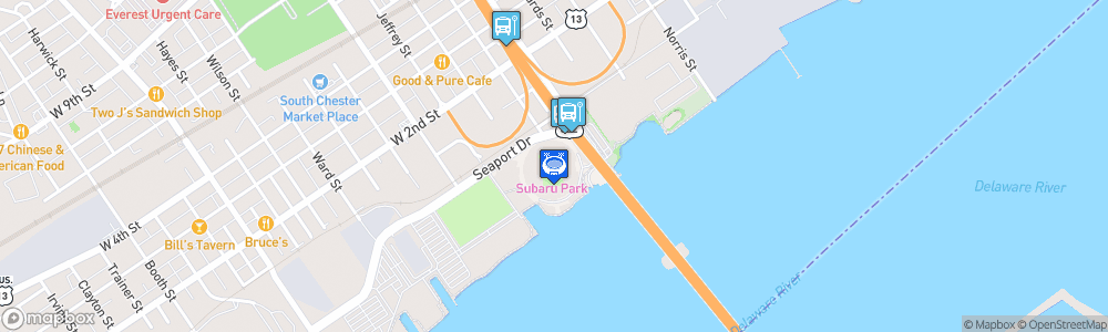 Static Map of Subaru Park