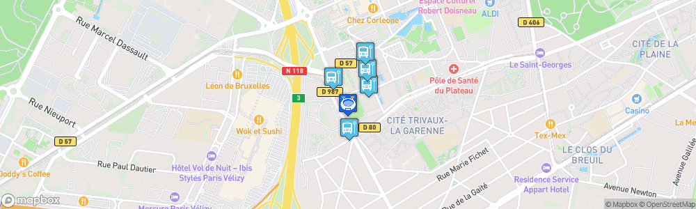 Static Map of Patinoire de Meudon