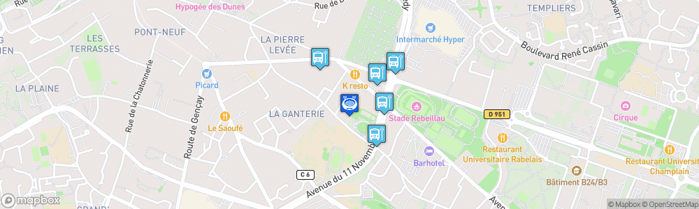 Static Map of Patinoire municipale de Poitiers