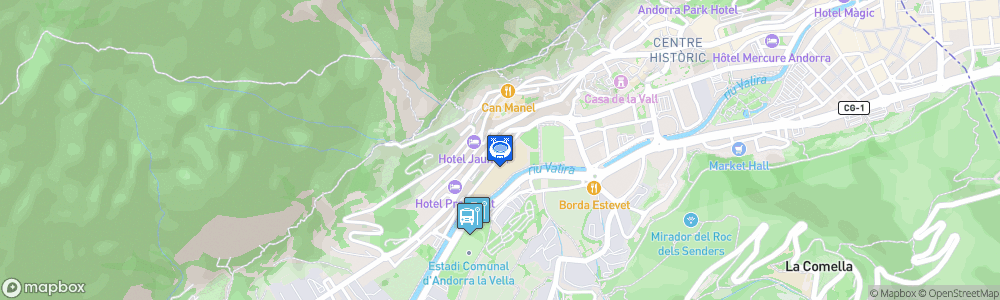 Static Map of Estadi Nacional d'Andorra