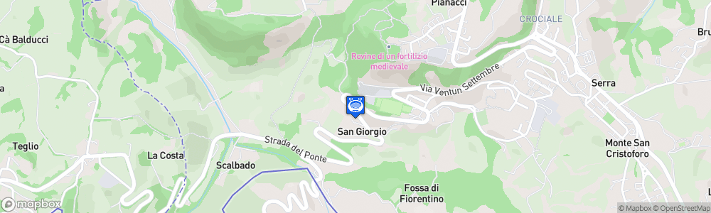 Static Map of Stadio Federico Crescentini