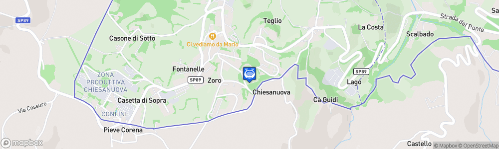 Static Map of Campo sportivo di Chiesanuova