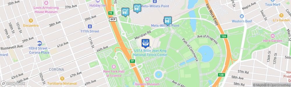 Static Map of Arthur Ashe Stadium