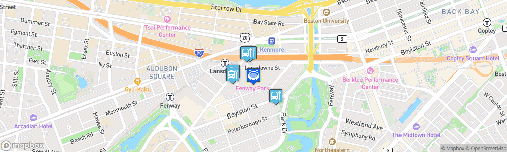 Static Map of Fenway Park