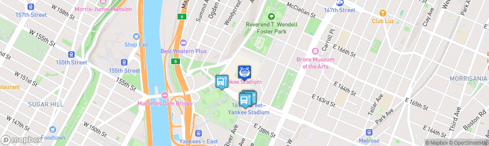 Static Map of Yankee Stadium