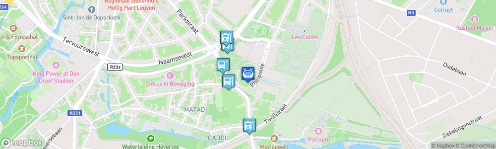 Static Map of SportOase Leuven