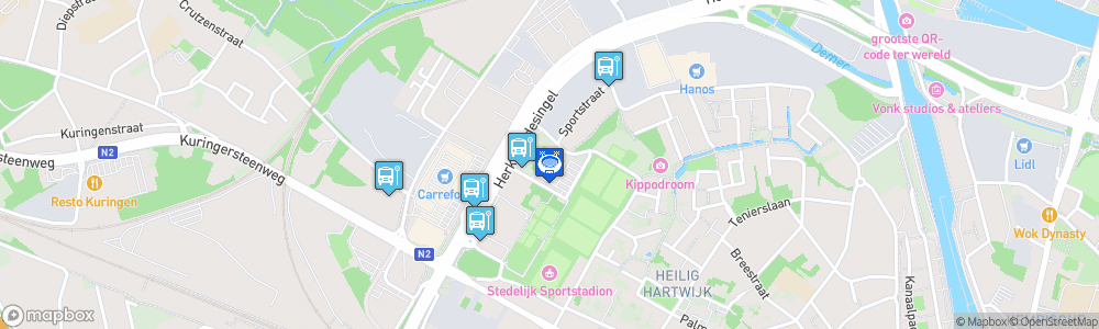 Static Map of Stedelijke sporthal Alverberg