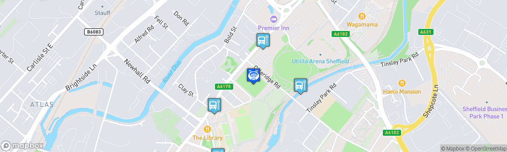 Static Map of English Institute of Sport, Sheffield