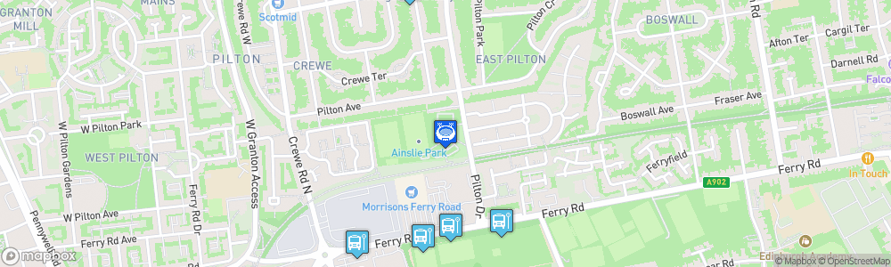 Static Map of Ainslie Park Leisure Centre