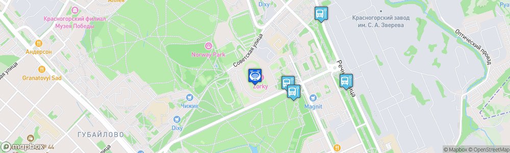 Static Map of Stadion Zorkiy