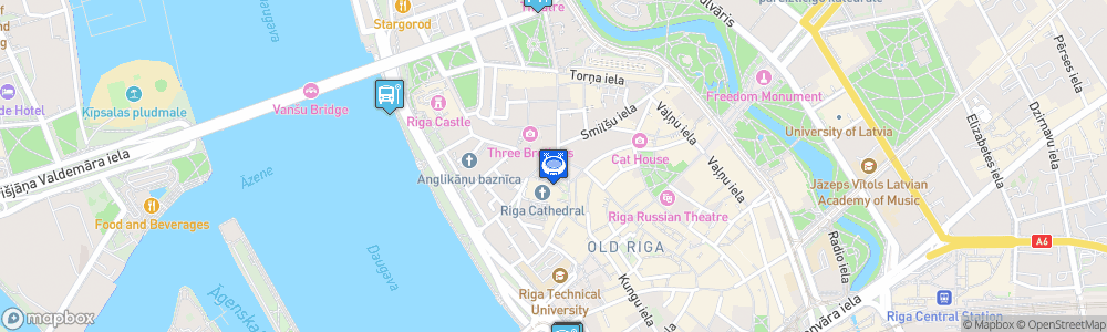 Static Map of Riga FC Football Training Camp