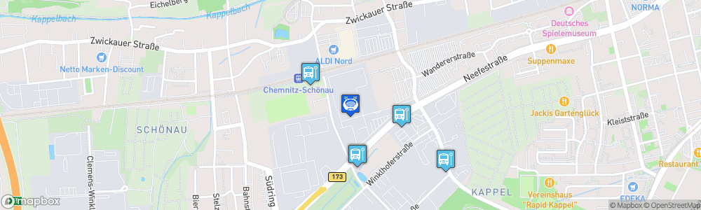 Static Map of Chemnitz Arena