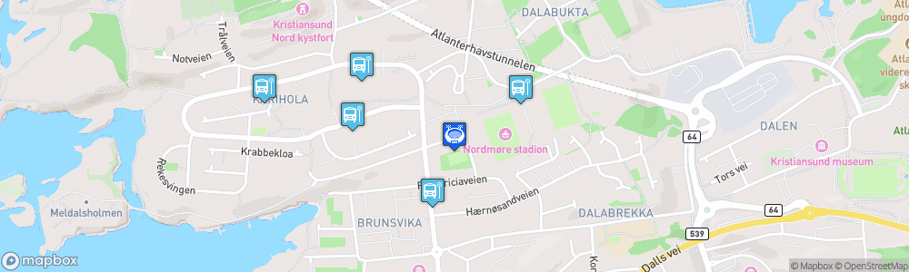 Static Map of Kristiansund Stadion