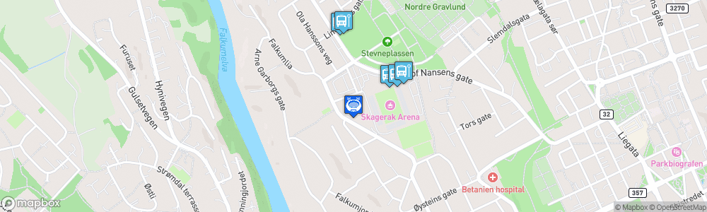 Static Map of Skagerak Arena