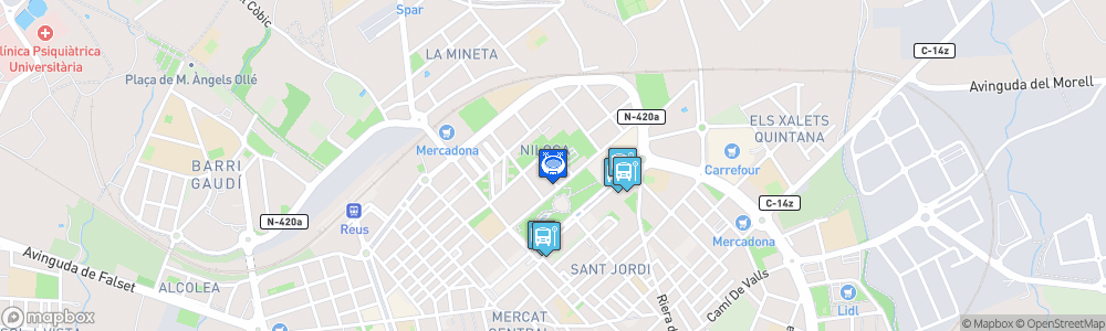 Static Map of Palau d'Esports del Reus Deportiu