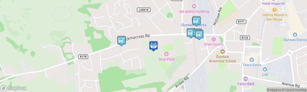 Static Map of Oriel Park