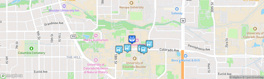 Static Map of Folsom Field