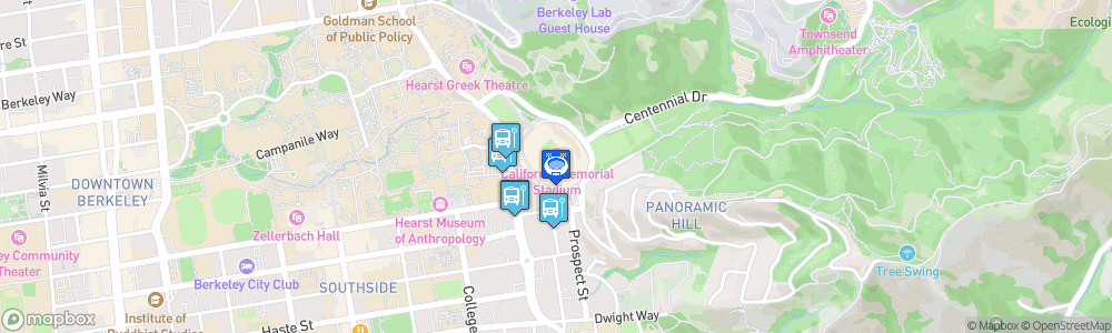 Static Map of FTX Field at California Memorial Stadium