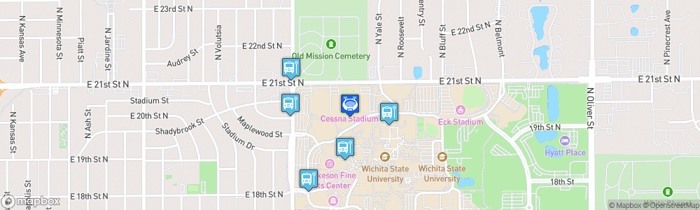 Static Map of Cessna Stadium