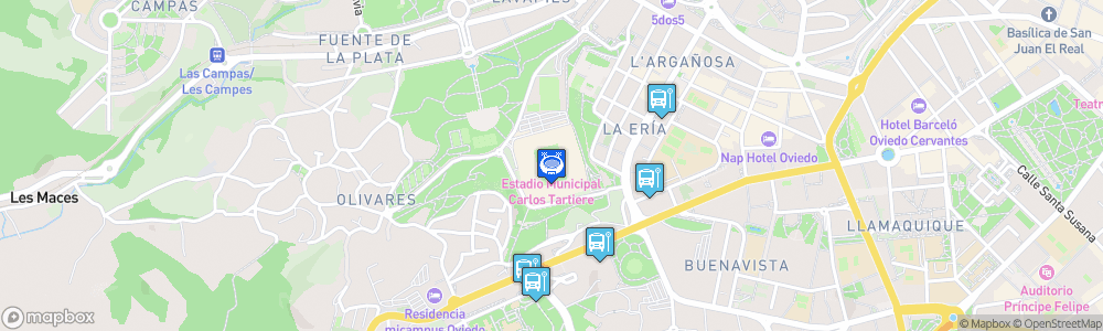 Static Map of Estadio Municipal Carlos Tartiere
