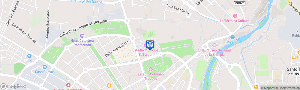 Static Map of Estadio Municipal de Fútbol El Toralín