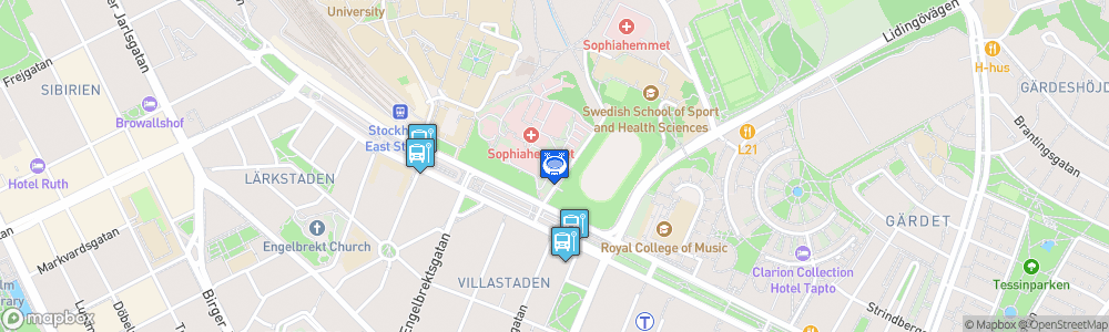 Static Map of Stockholms Olympiastadion