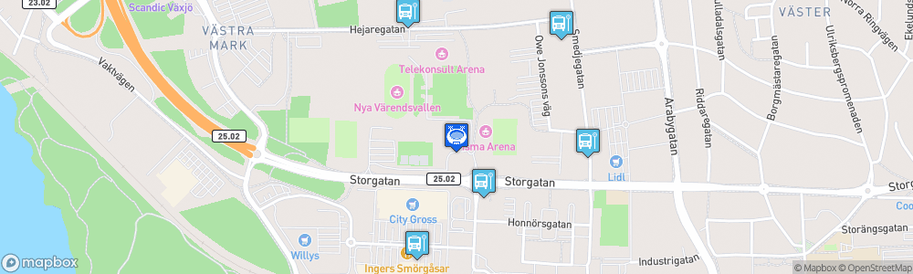 Static Map of Visma Arena