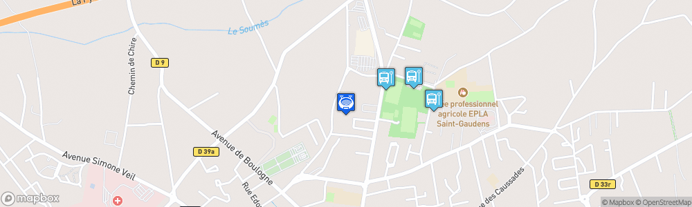 Static Map of Stade Jules-Ribet