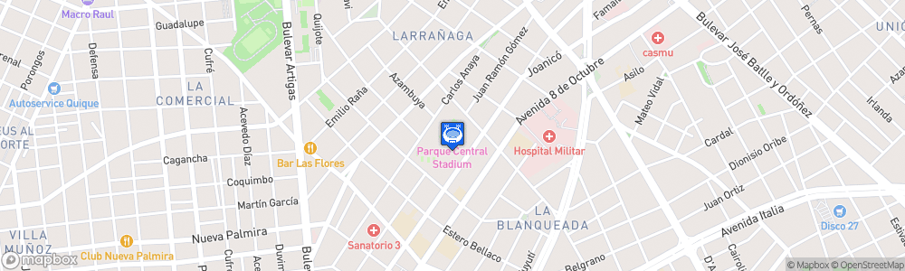 Static Map of Estadio Gran Parque Central